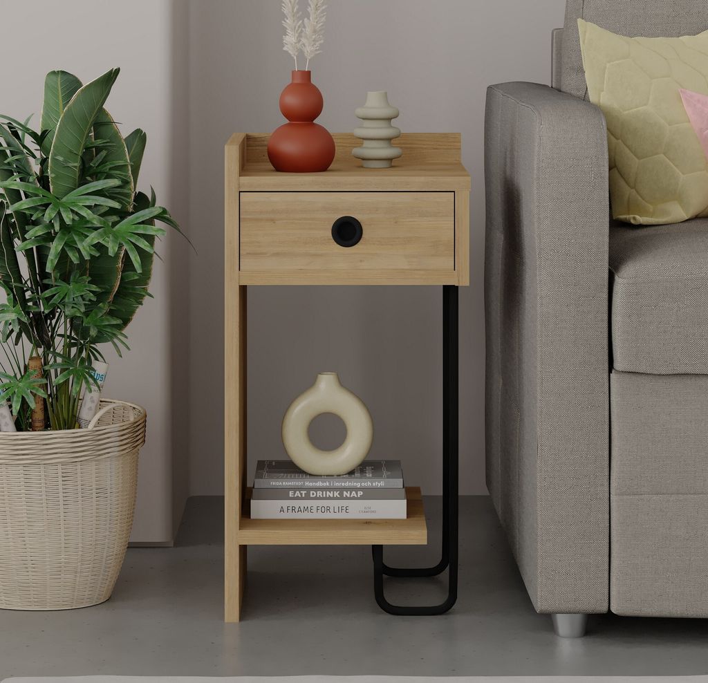 Skye Decor, Sirius Left - Oak v2, Nachttische & -schränke, Produktbild 