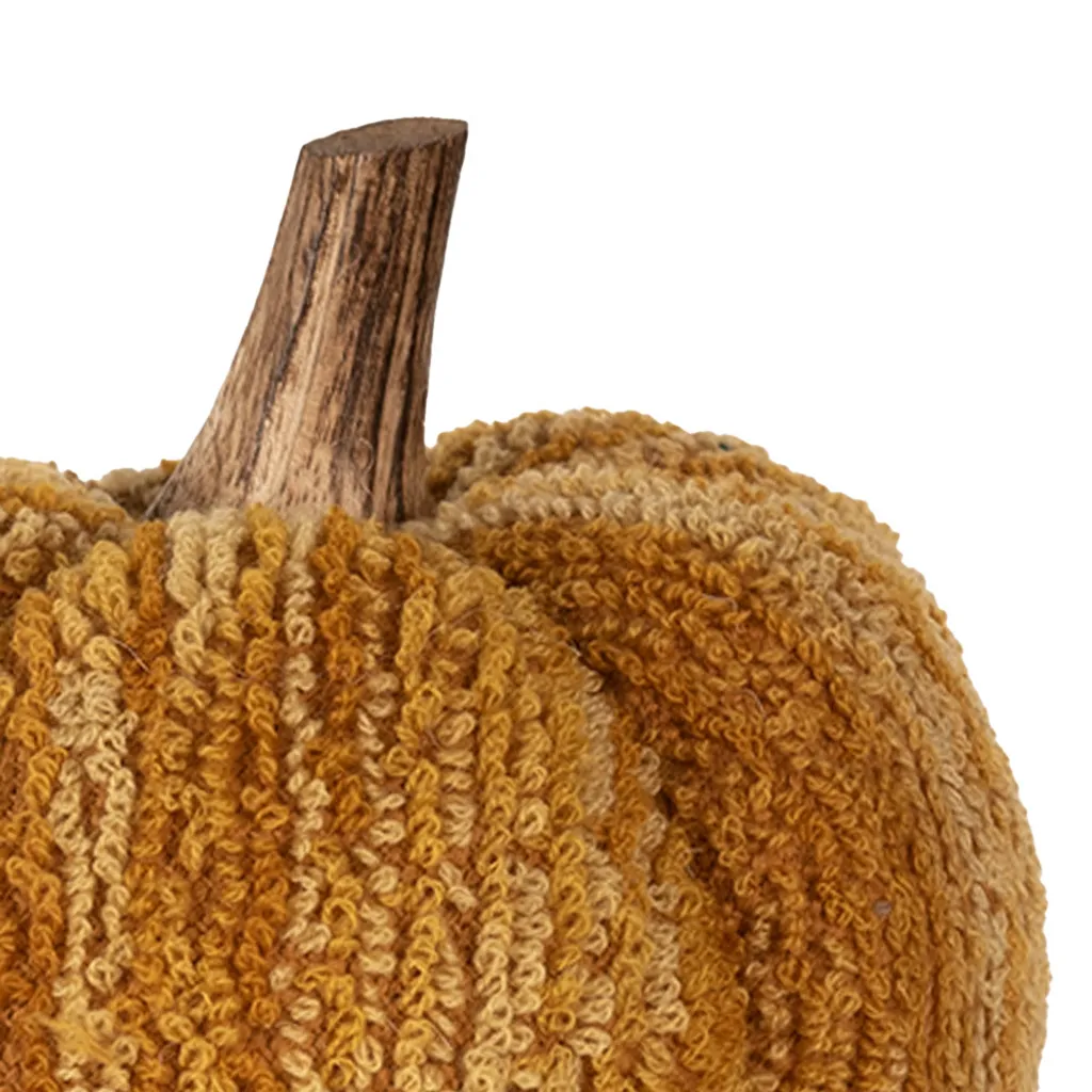 Citrouille Décorative d'Automne 13 cm Jaune Orange Clayre & Eef - 2