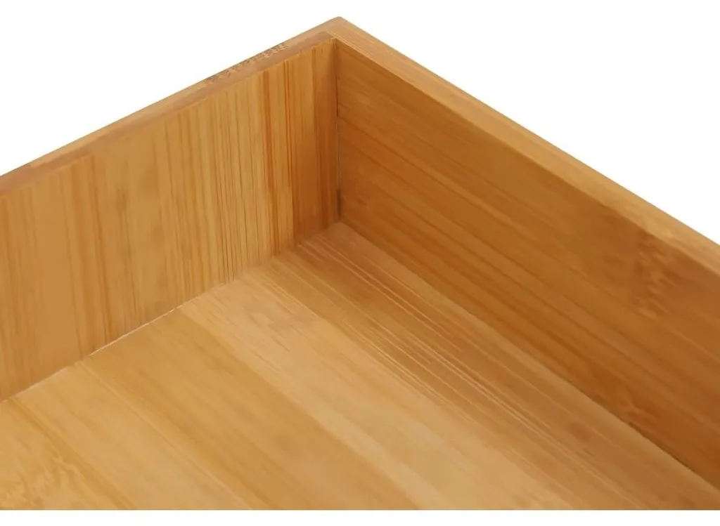 Structure en bambou marron à 3 étages pour rangement de table durable