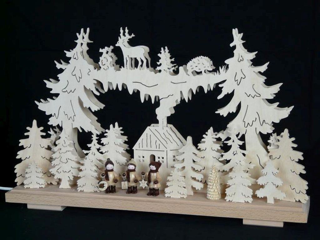 Schwibbogen mit Winterkinder und Beleuchtung BxHxT 50x31x7cm NEU