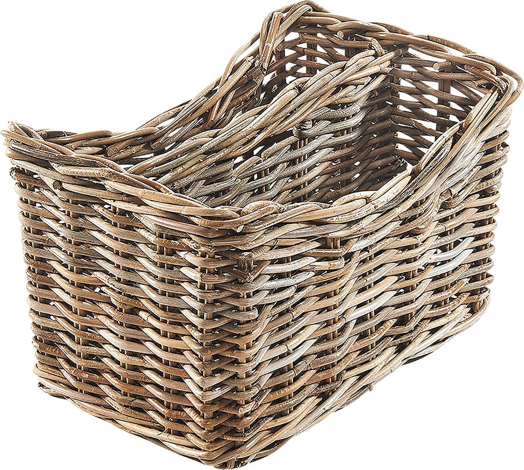 Kobolo Zeitungsständer aus Rattan kubu grey 2 Fächer - Halterung für Zeitungen Broschüren Briefe Magazinsammler Zeitschriftenkorb Magazinständ...