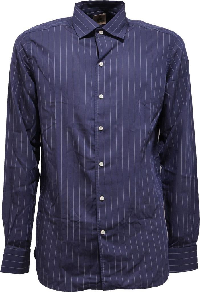 8844AB camicia uomo GUY ROVER blue/white stripes gessato shirt men
