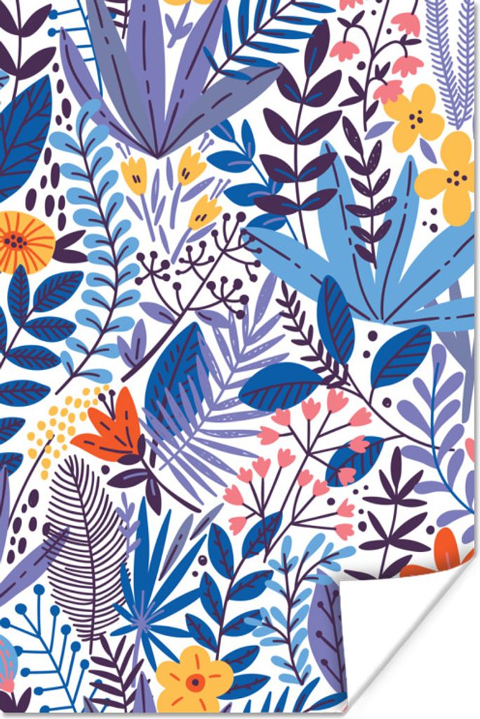 MuchoWow Poster Sommer - Natur - Muster 80x120 cm - Papierdruck
