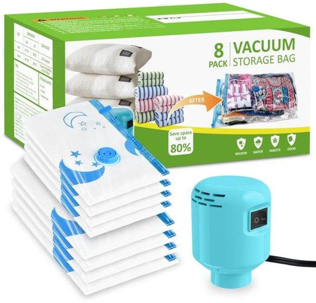 Sacs sous vide pour gagner de la place en voyage lot de 10 sacs mix