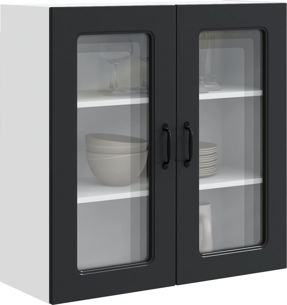 (Robust Möbel) Küchenschrank Kalmar Schwarz 80 x 31 x 80cm Holzwerkstoff - CL799737 - Küchenschränke