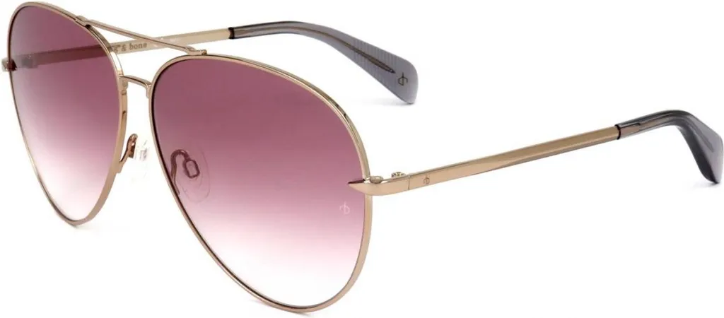 Lunettes de soleil Femme Rag & Bone : Style et Protection Or Rose 63mm
