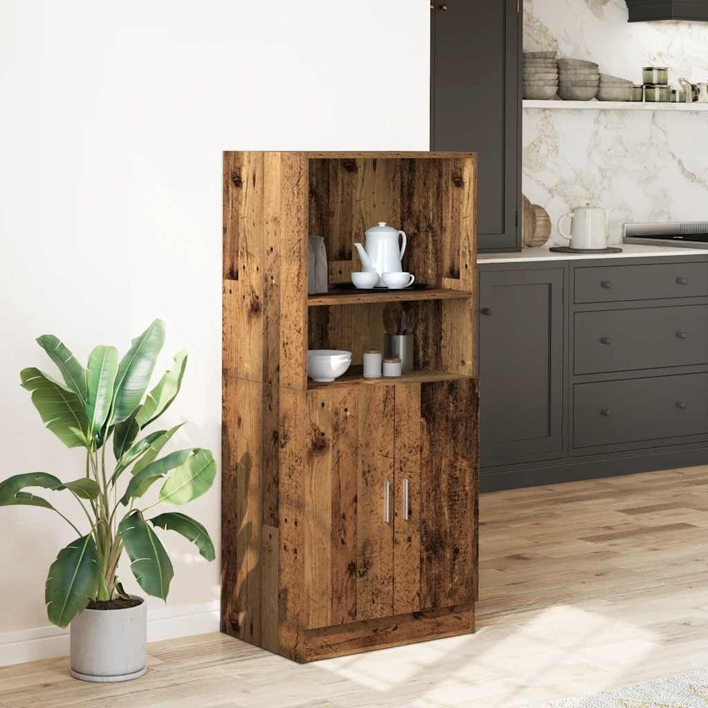 "2026 Aktion"Küchenschrank/Sideboard Küche Moderne - CLORIS - Buffetschrank - Altholz-Optik 57x41,5x131,5 cm Holzwerkstoff - NeuMöbel5267226