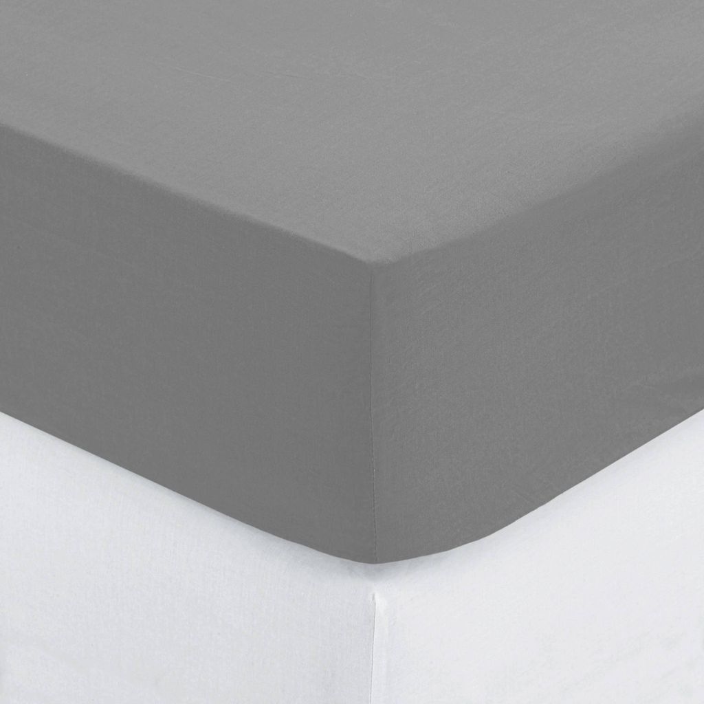 Sábana Bajera Ajustable Atmosphera Gris (90 x 190 cm) Produktbild 
