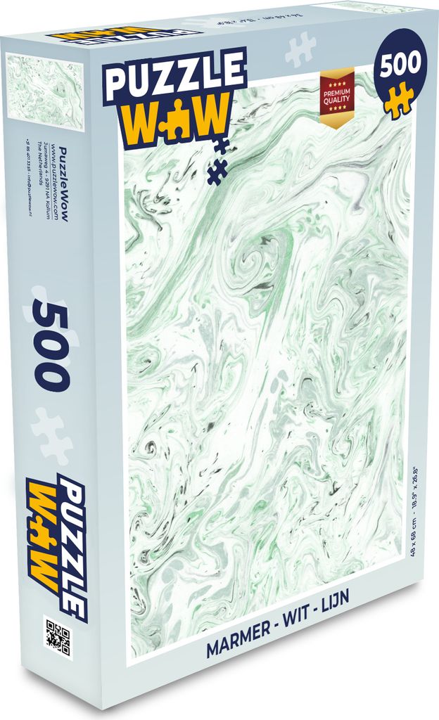 MuchoWow Puzzle 500 Teile Marmor - Weiß - Linie - Denken - Spiel - Toy