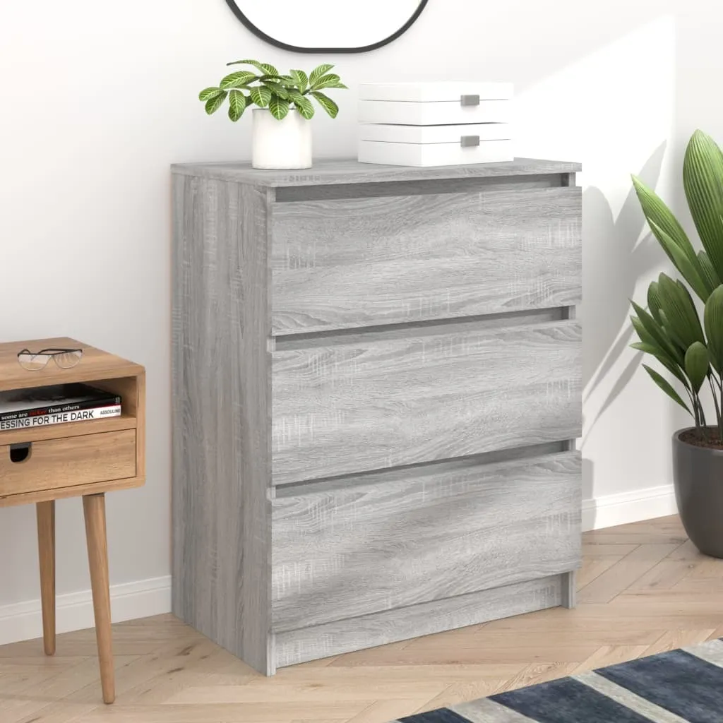 vidaXL Credenza 60x35x76 cm Grigio Sonoma - Materiale a Base di Legno