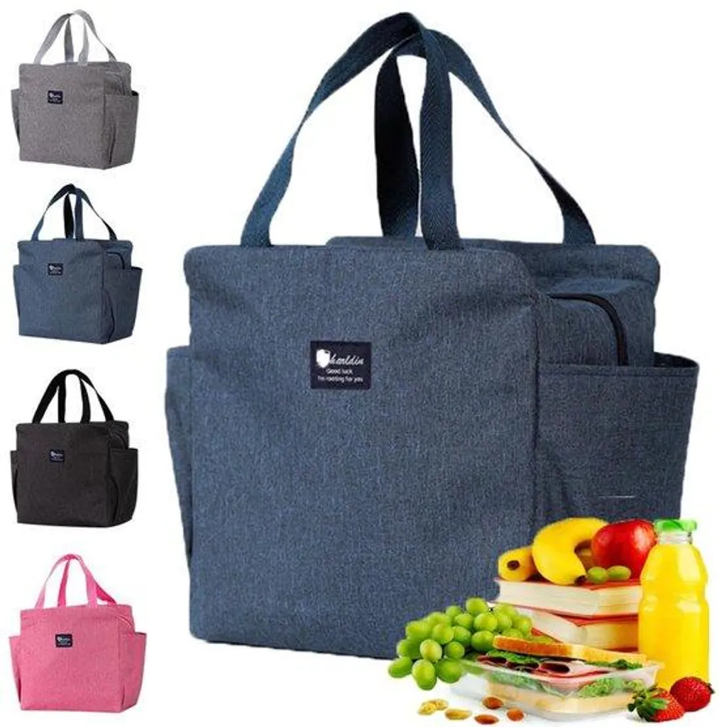 Sac-repas isotherme avec poches latérales pour école et bureau de 8L