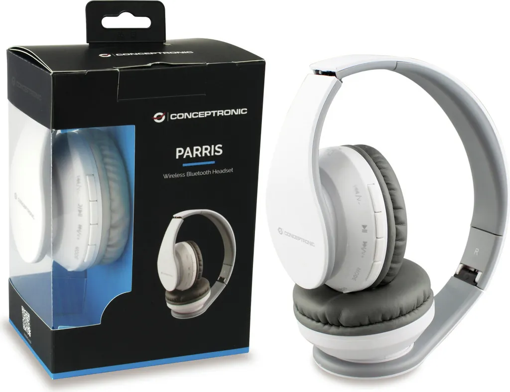 Casque Sans Fil PARRIS Bluetooth 4.2 Blanc avec Microphone Haute Qualité - 2