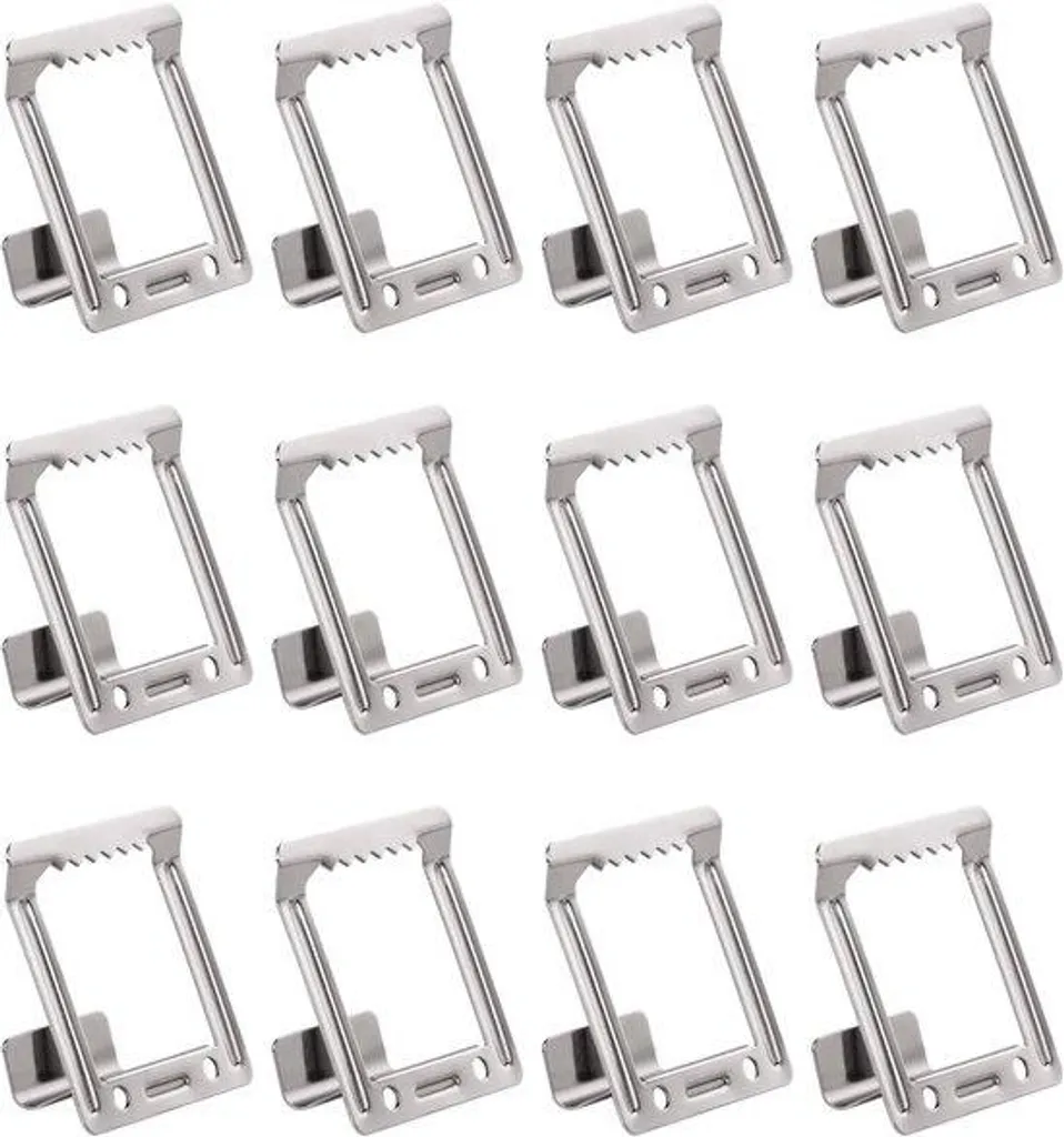 Porte-photos à 12 clips en métal gris clair - Support photo mural 60cm