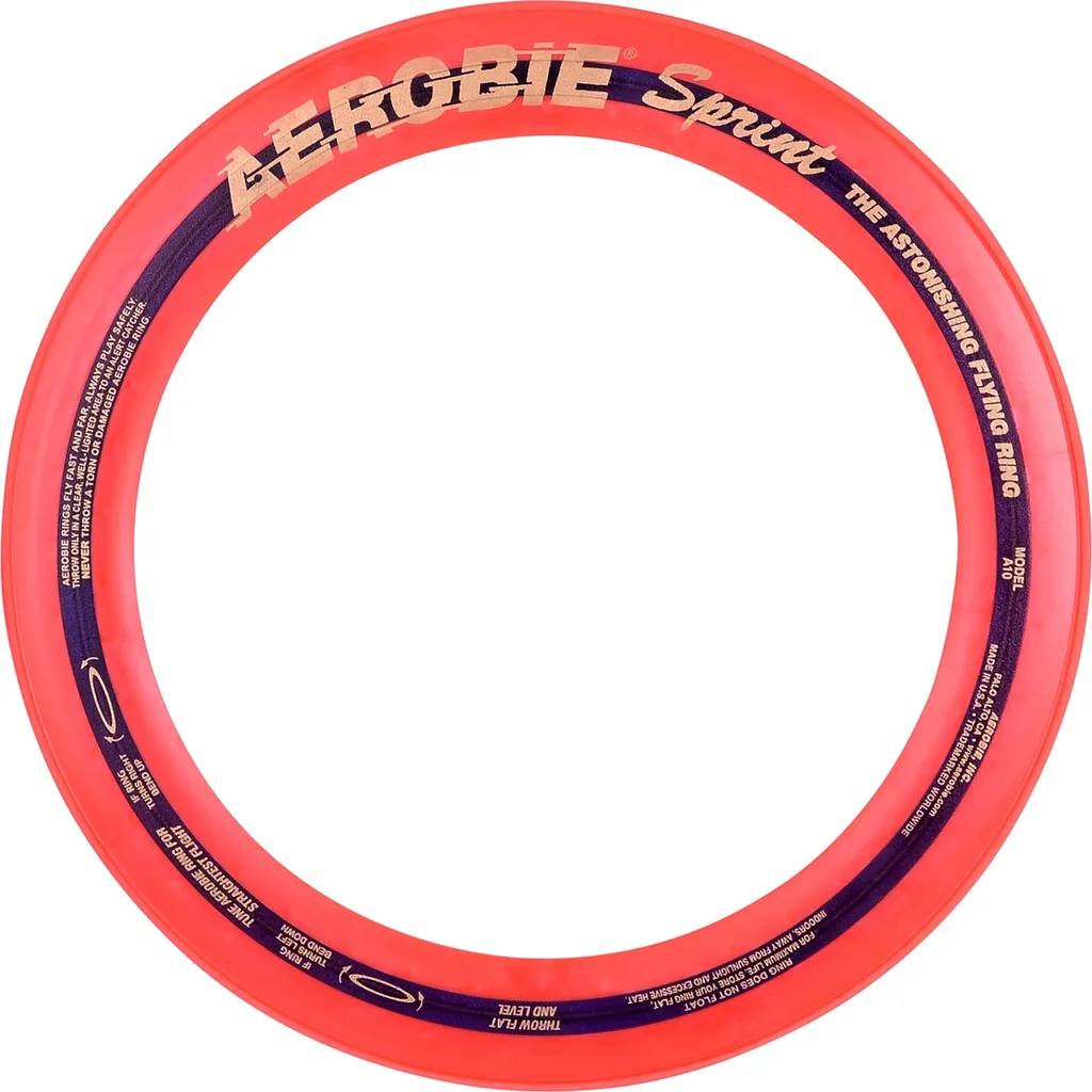 Disque à Lancer Aerobie Sprint Orange : Anneau Volant Aérodynamique 25cm