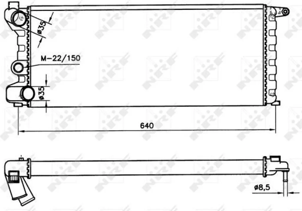 Radiateur Fiat Panda NRF 58742 : Réparation refroidissement moteur OE