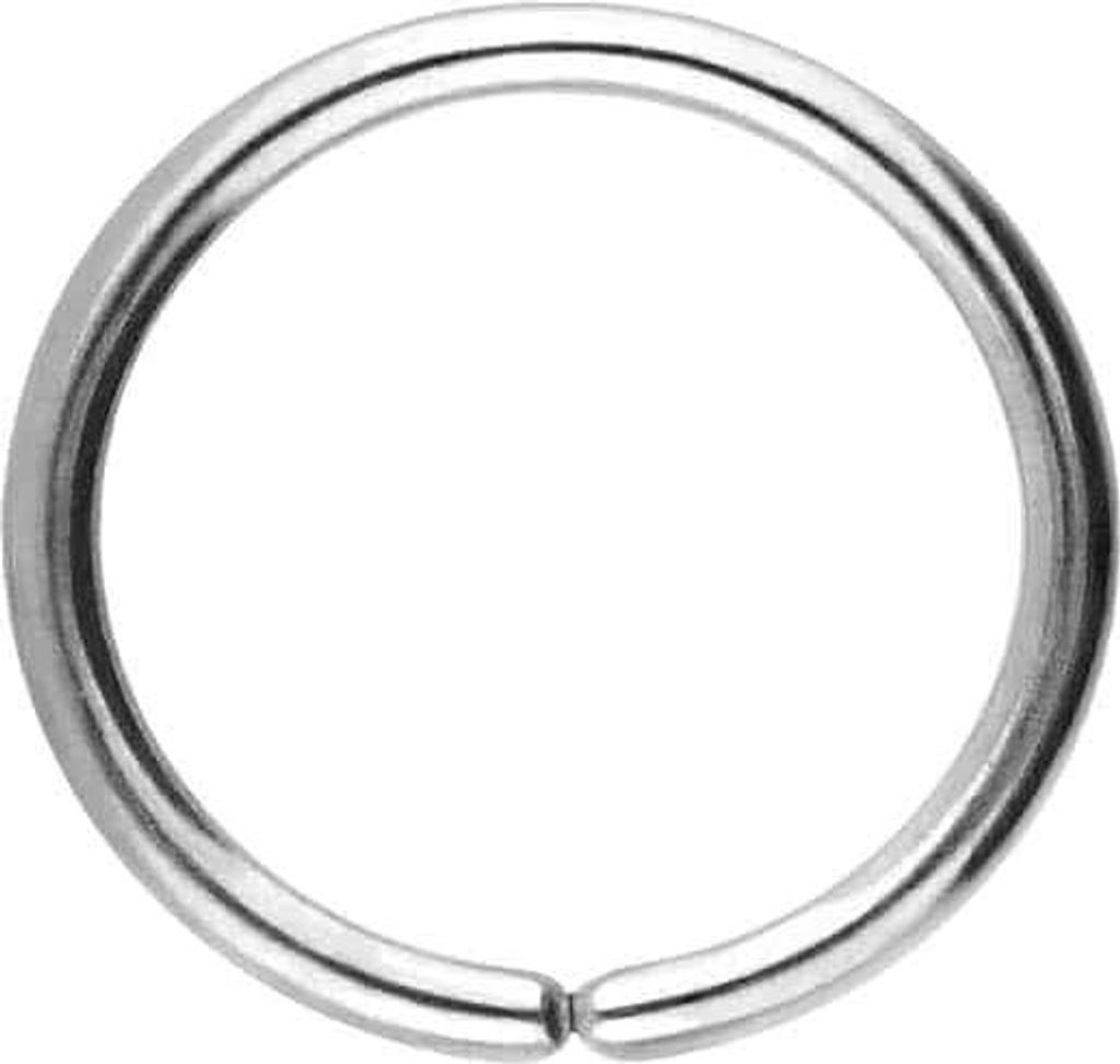 Titan O-Ring - biegbar Silber Innendurchmesser: 6mm + Stabstärke: 0,8mm