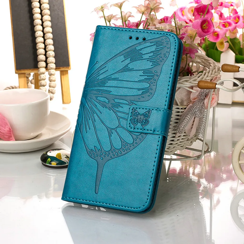Cover Motorola One 5G Ace Pelle Blu | Custodia Flip con Supporto - 3