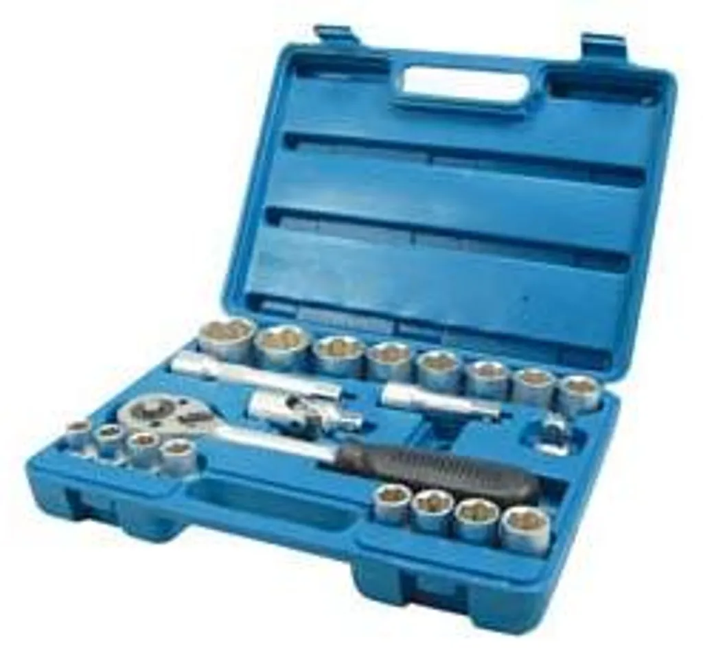 Coffret de douilles 1/2 complet avec cliquet réversible pour garage