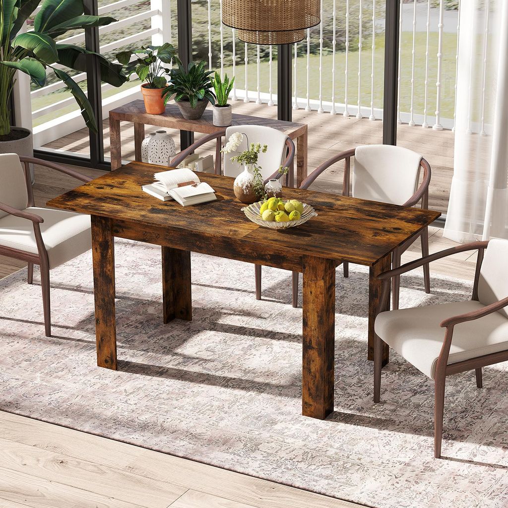 COSTWAY Rozťahovací jedálenský stôl 158 x 70 cm, kuchynský Obrázok produktu 