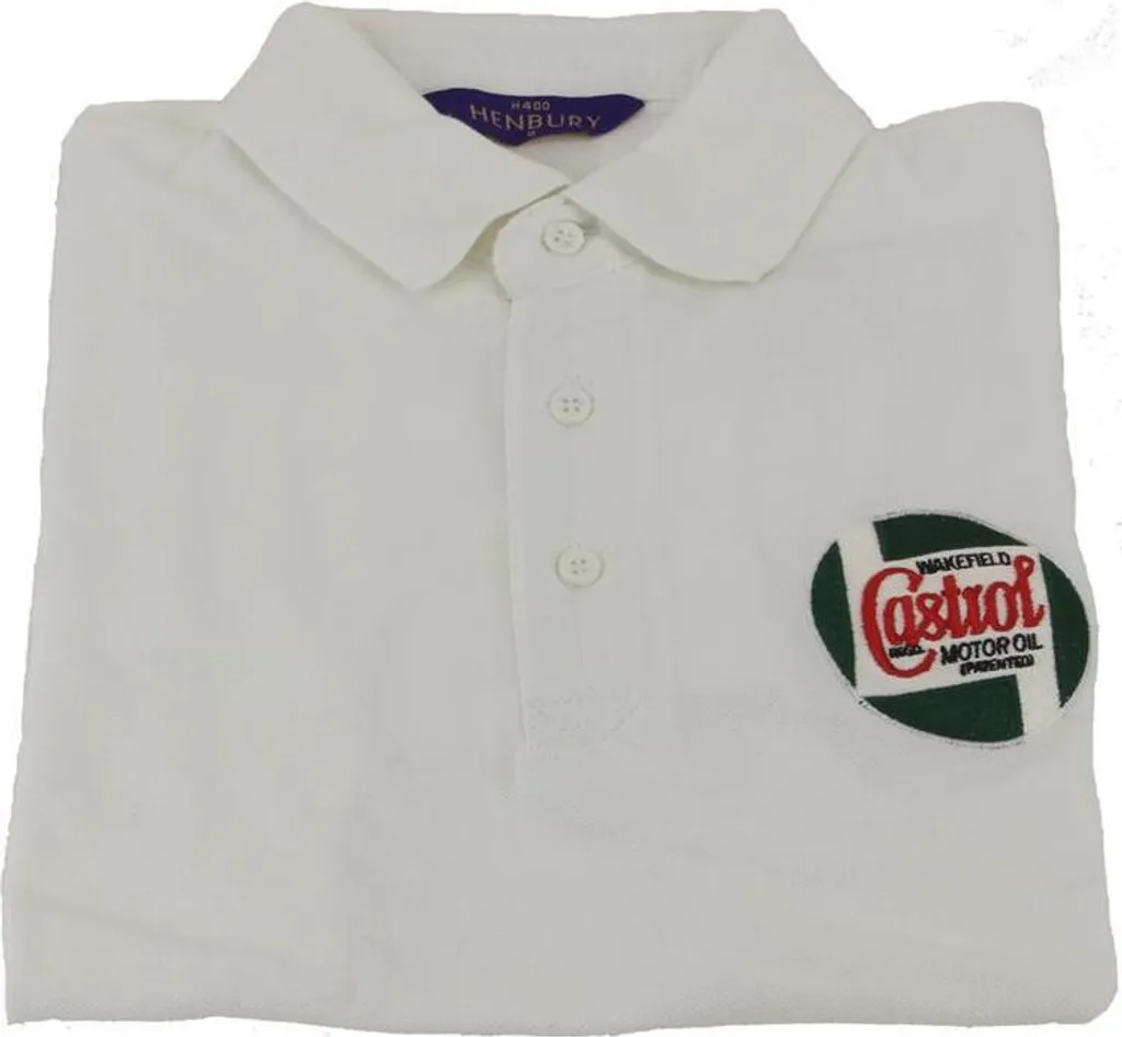 Polo Castrol en Coton Durable Anti-Déformation pour Passionnés