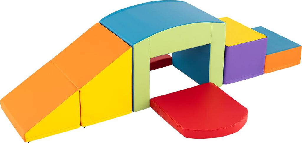 DREAMADE 6 TLG. Bauklötze, Softbausteine zum Toben und Klettern, Schaumstoffbausteine für Kinder ab 1 Jahr, unendliche Kombinationen