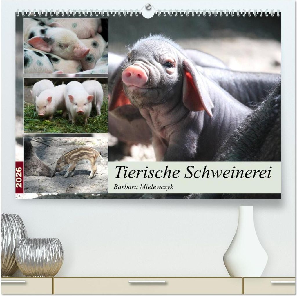 Tierische Schweinerei (hochwertiger Premium Wandkalender 2026 DIN A2 quer), Kunstdruck in Hochglanz