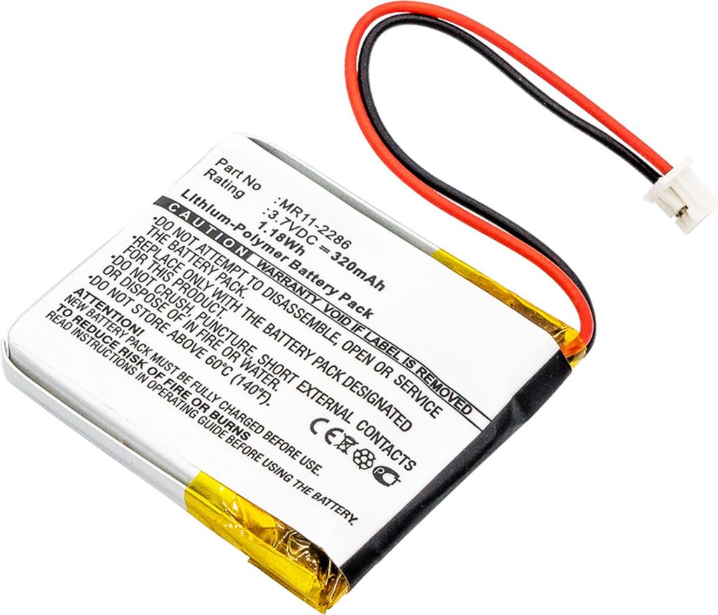 subtel 1x Akku für Smartwatch & Fitnessarmband Kompatibel mit Anki Cozmo, Kompatibel mit Casio PRT-2GP, MR11-2286 - (320mAh, 3.7V)