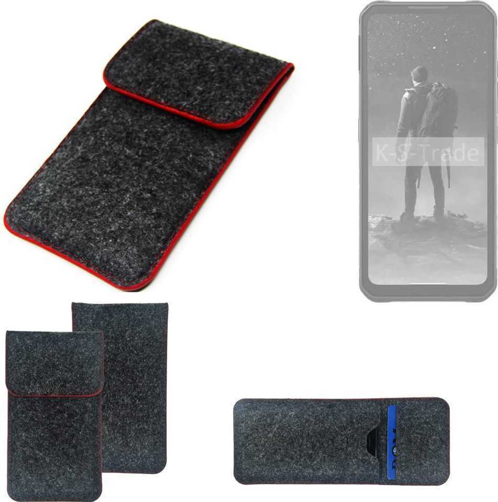 K-S-Trade Handy Schutz Hülle kompatibel mit iiiF150 Raptor LTD Schutzhülle Handyhülle Filztasche Pouch Tasche Case Sleeve Filzhülle dunkelgrau