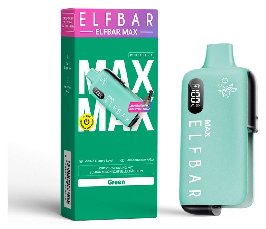 Zestaw podów z akumulatorem ELFBAR MAX – zielony Zdjęcie produktu 