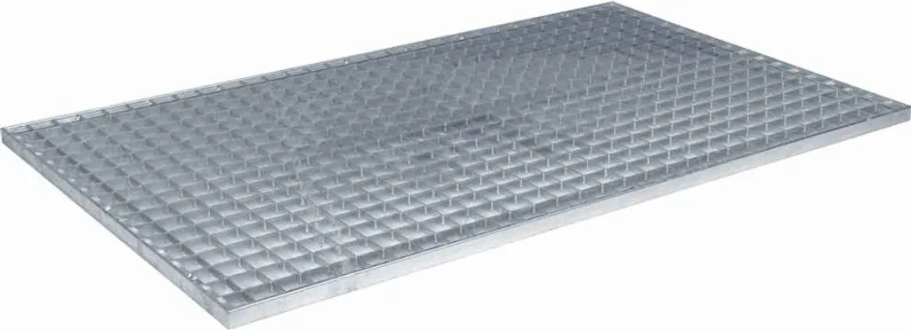 Grille en acier galvanisé à chaud 30x30x2 cm haute résistance argent