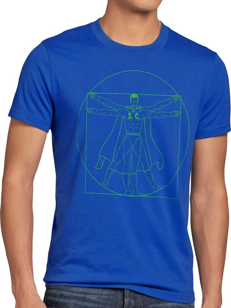 style3 Super-Sheldon Herren T-Shirt Vitruvianischer Mensch