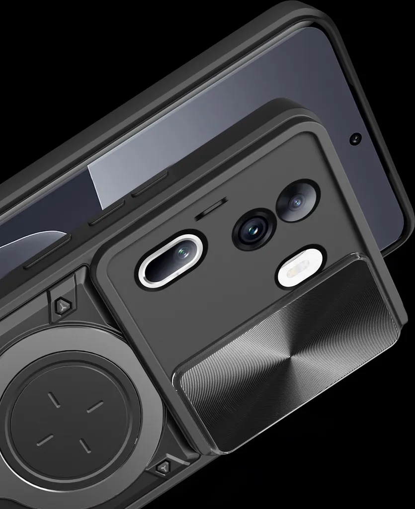 Tieeyivv Custodia per Oppo Reno 15 Pro 5G Cover, Vetro Temperato Pellicola Protettiva Case Custodia Matte Sottile in TPU Morbido, Cover Protezione Anti-Caduta- Nero