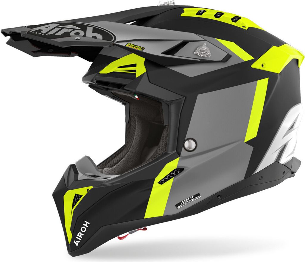 Airoh Aviator 3 Glory Motocross Helm, gelb matt, 2XL (63)