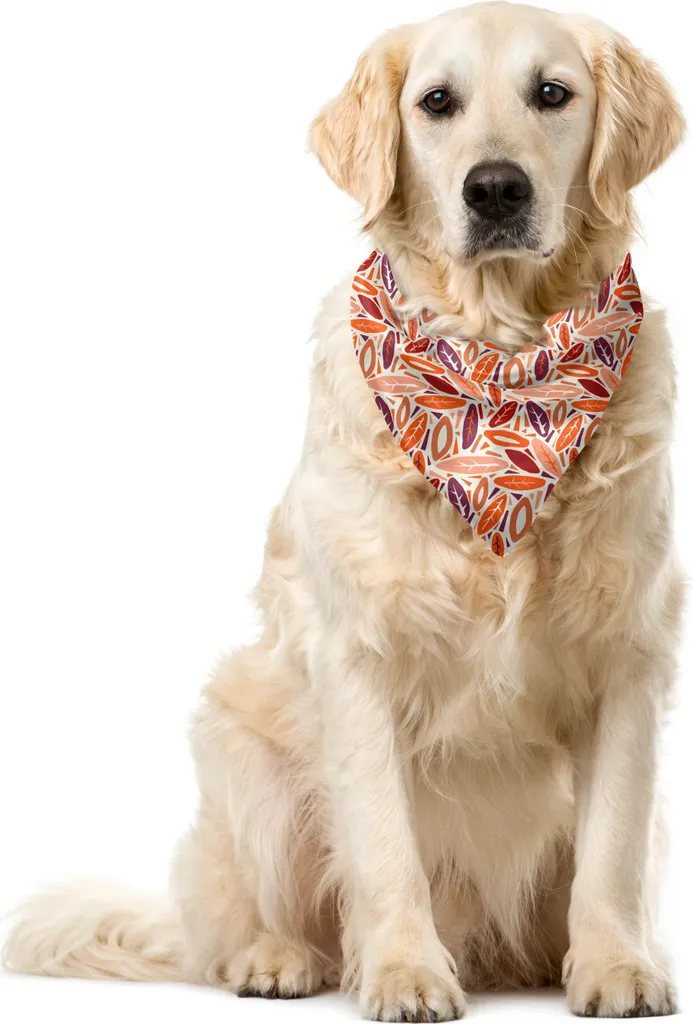 ABAKUHAUS Bandana Cani Foglie Autunnali 40x40 cm - Accessorio Chic
