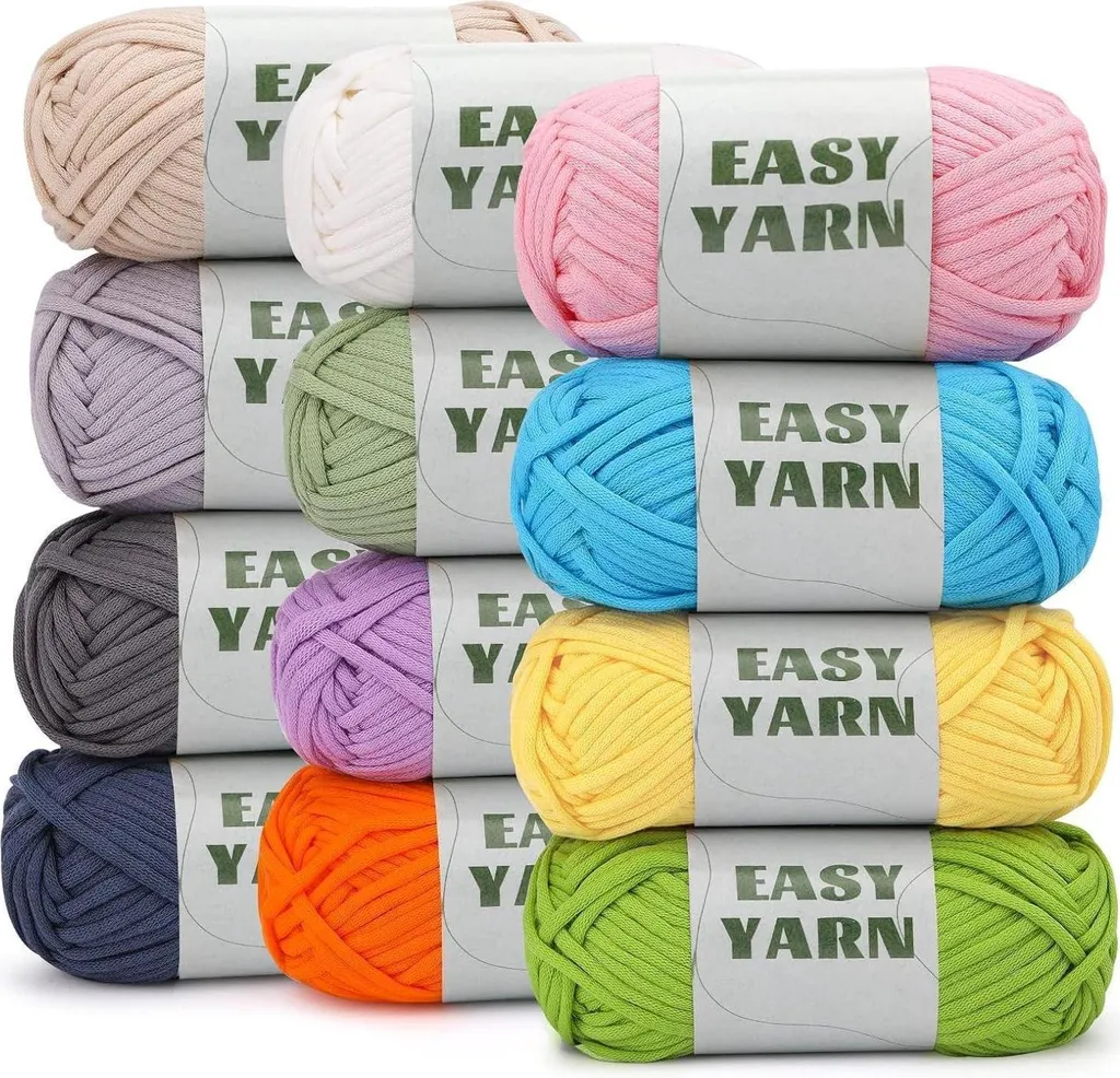 Fil de Coton à Crochet 12 Coloris avec Accessoires pour Travaux DIY