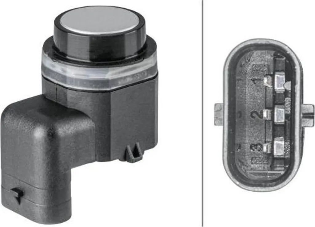 HELLA 6PX 358 141-841 Sensore di assistenza al parcheggio OE 3C0919275AD compatibile con Golf V, Jetta, Passat 3C, Touran