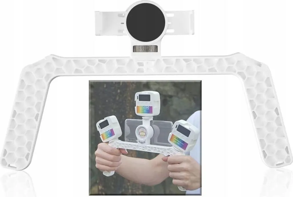 Stabilizzatore LensGo L3 Bianco Smartphone Grip con 3 Attacchi ISO Shoe