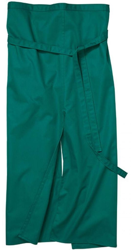 CG Workwear 00110-01 | Slit Apron Milano 100 x 100 cm Waschbar bis 95 °C Gehschlitz - Farbe: Evergreen - Größe: 100 x 100 cm