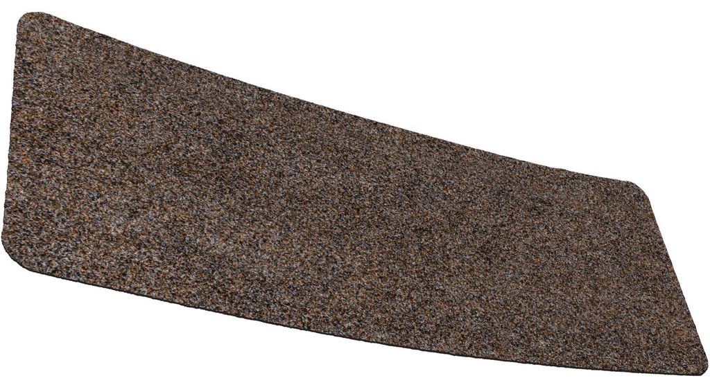 Schuhplatz POET Schuhparkplatz schmal Schmutzfangmatte Unifarben 35x60cm Kräusel Braun Robust