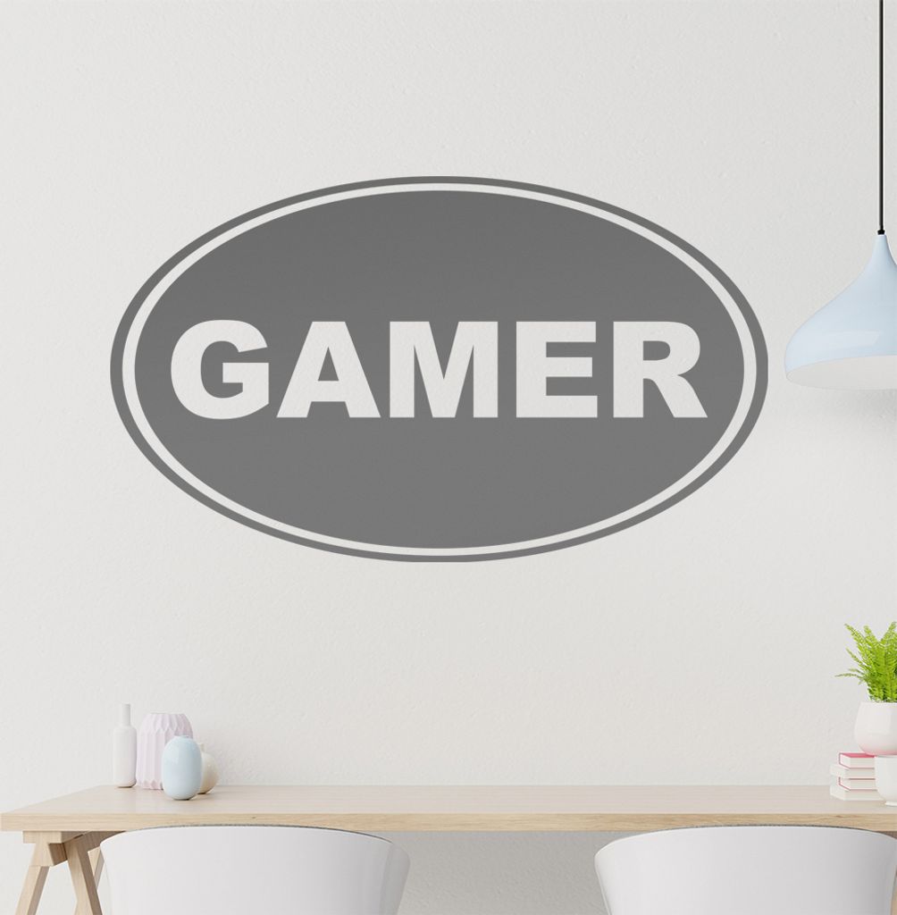 Gamer Wandtattoo in 6 Größen - Wandaufkleber Wall Sticker - Dekoration, Küche, Wohnzimmer, Schlafzimmer, Badezimmer