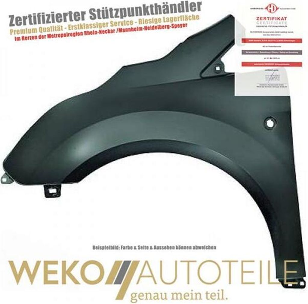 Kotflügel links DIEDERICHS 1455607