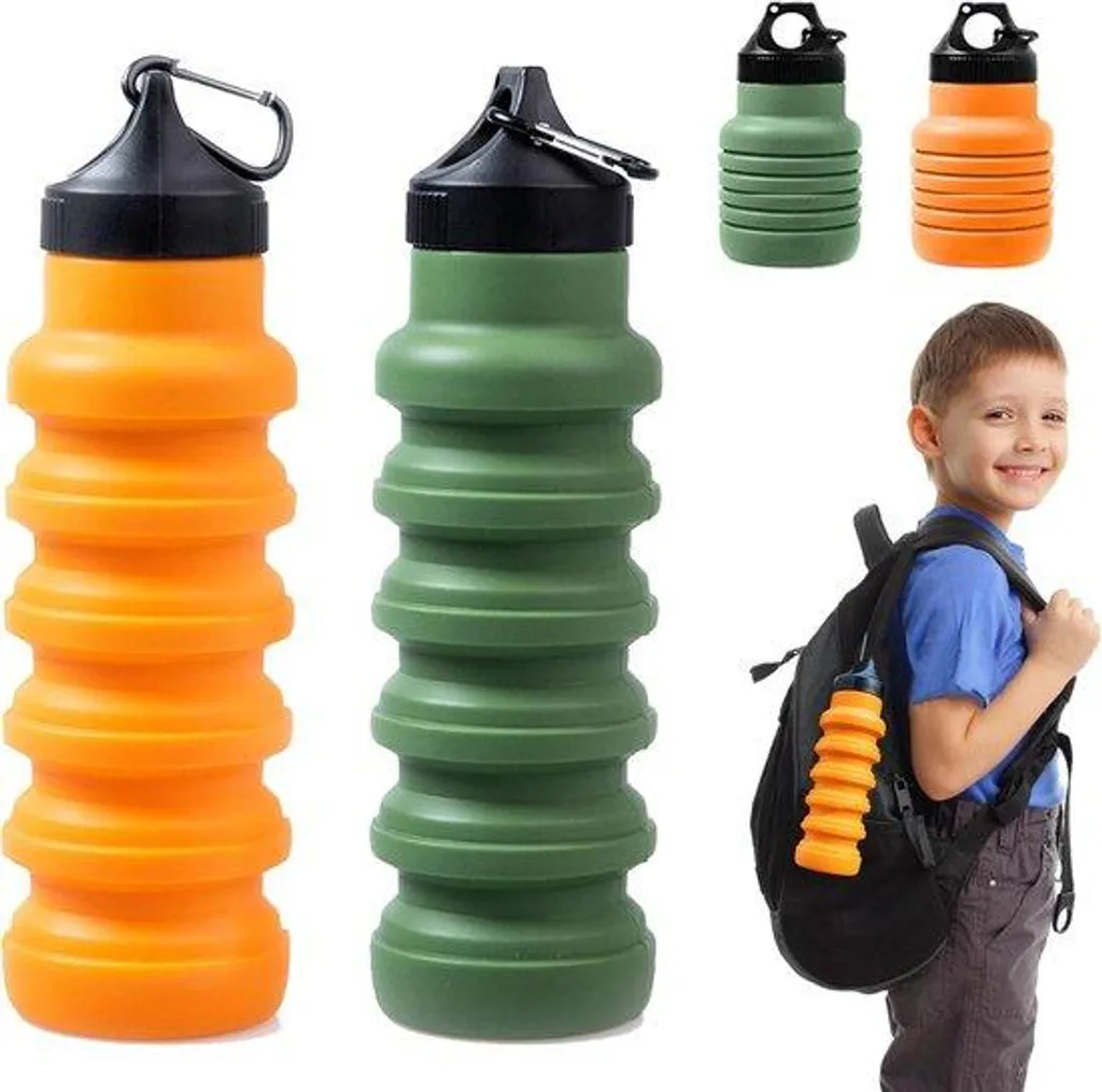 Gourdes de vélo et marche silicone - Pack de 2 pour activités de loisirs