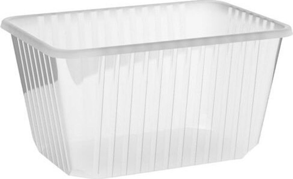50x Rechteckschalen klar 1500 ml (PP)