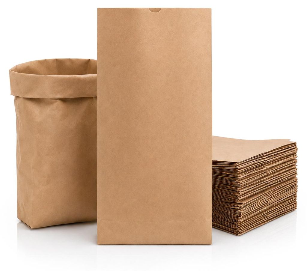 25 Stück | Papiertüten Braun 20 x 29 cm mit Kreuzboden Produktbild 