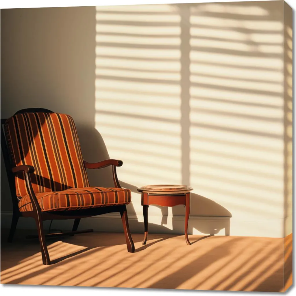 Tableau 90 x 90 cm Calme de l'après-midi pour Ambiance Salon Cosy Zen