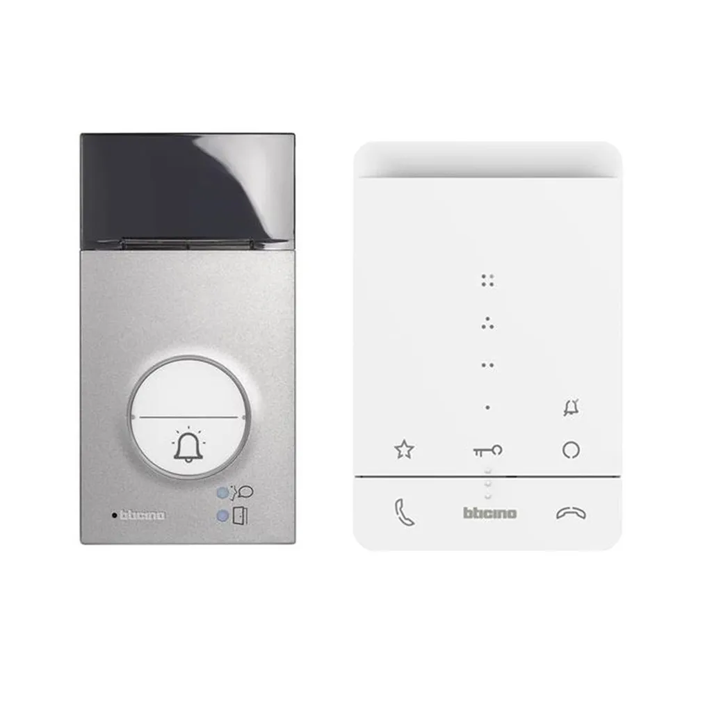 Interphone Maison Individuelle BTICINO Flex'ONE Audio Bus Argent 2 Fils