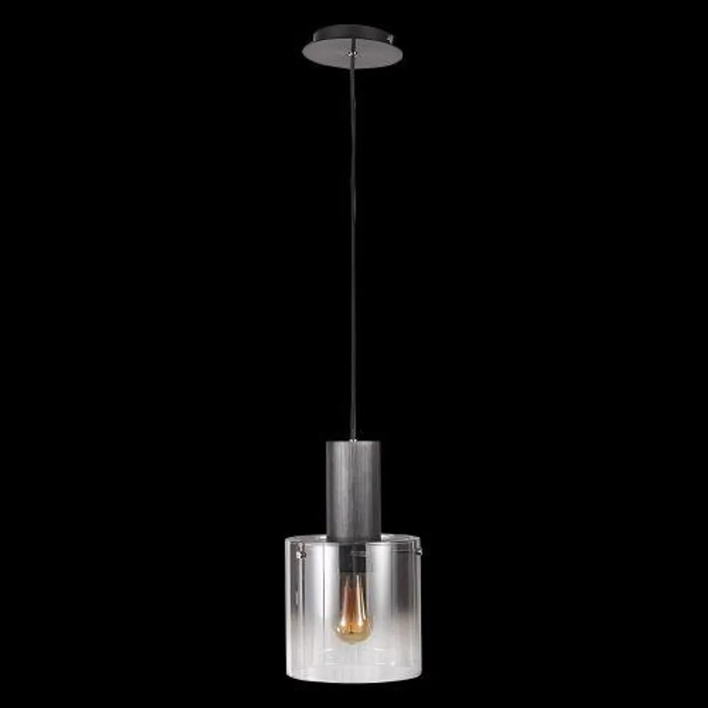 Lustre Suspension Design en Verre Fumé MOXIE E27 pour Intérieur Moderne