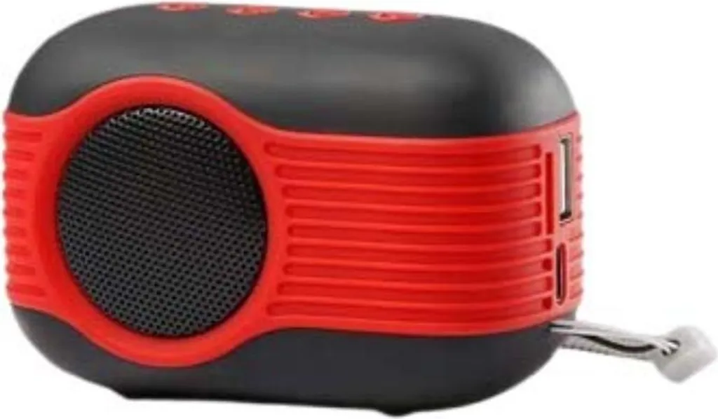 Offerta Mini Speaker Macaron Rosso Bluetooth 5.0 con Radio FM e USB