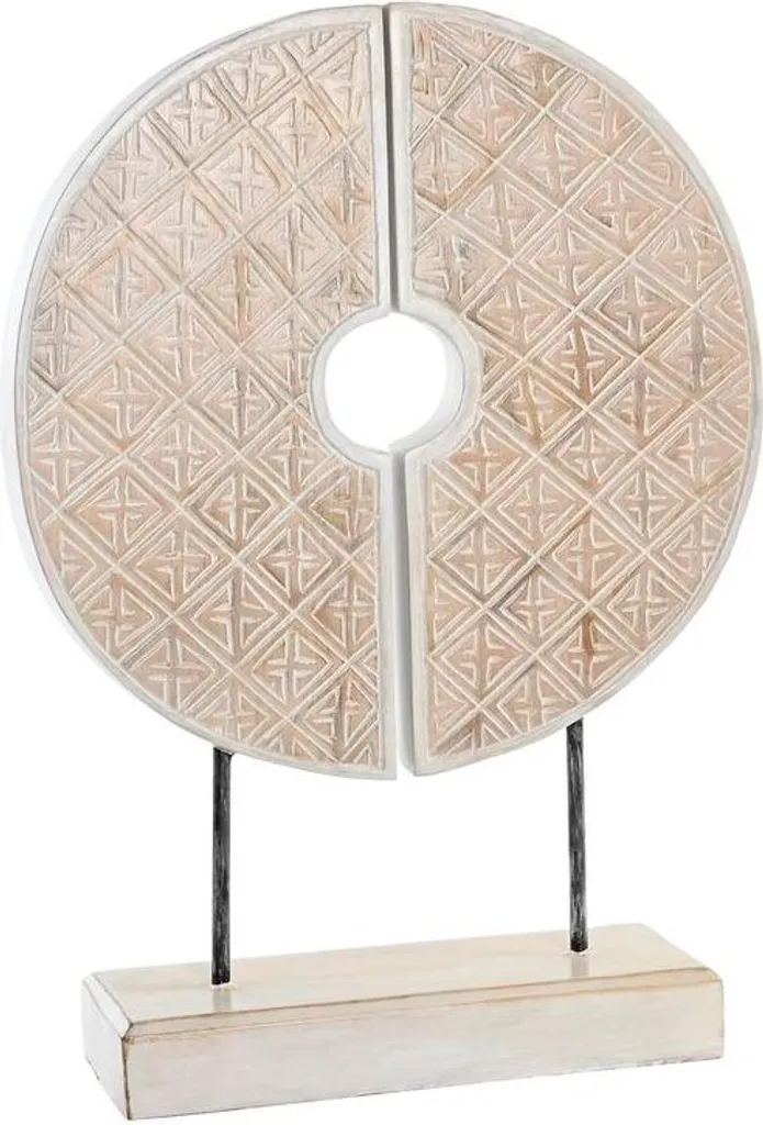 Figurine DKD Home Decor Cercles en Fer Blanc - Sculpture 41 x 12 x 55 cm