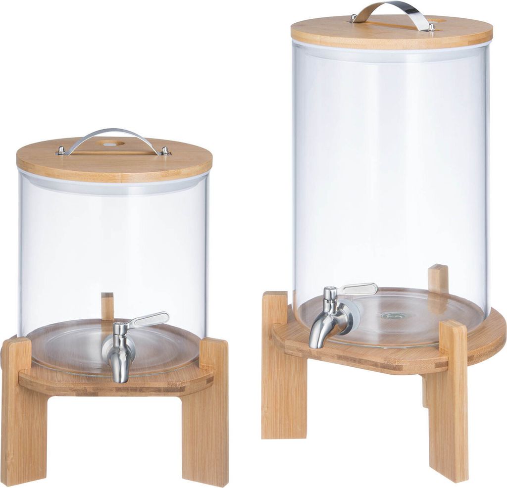 8L Luxus Getränkespender mit Zapfhahn aus Glas - XXL Produktbild 2